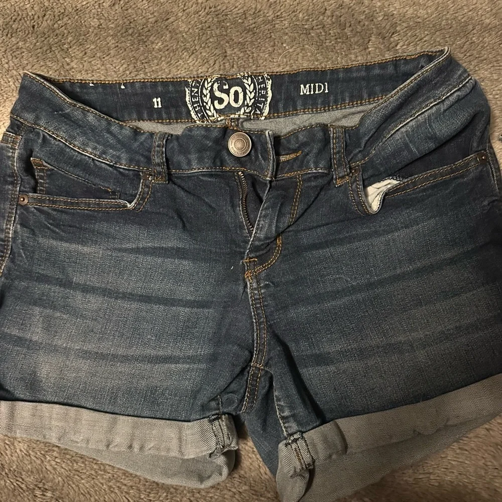 SO Dark Blue Denim Shorts